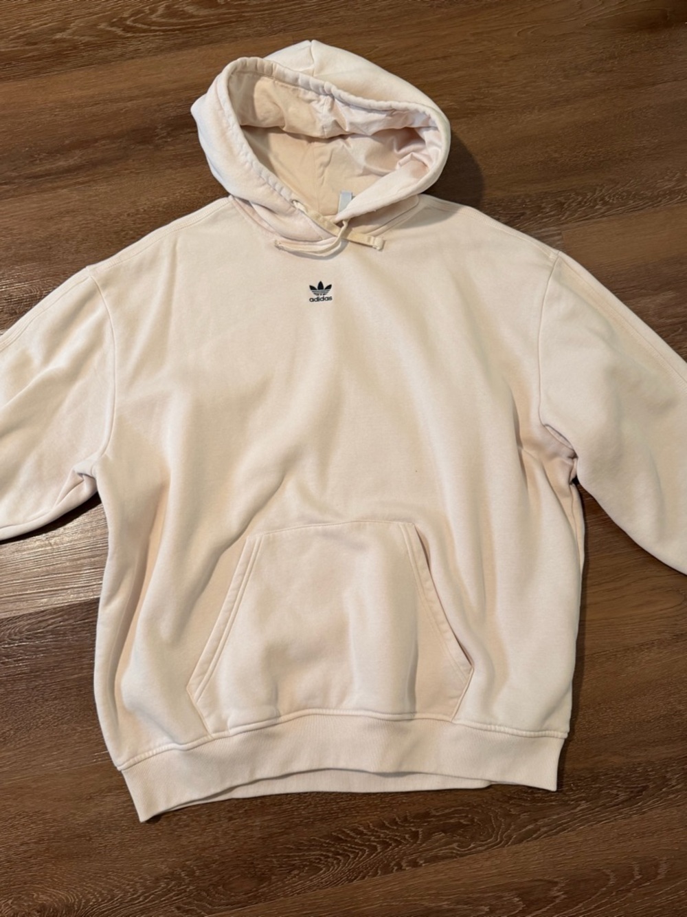 adidas Men’s Light Pink Trefoil Crewneck Hoodie